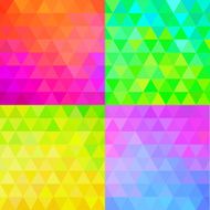 Set of Colorful Geometric Patterns