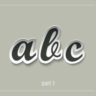 vector paper uppercase alphabet with shadows N7