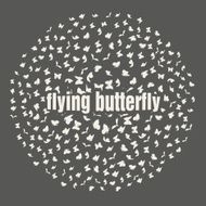 butterflies flying in a circle scatter different directions
