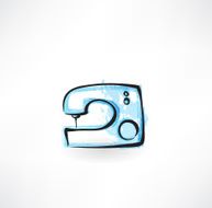 sewing machine grunge icon