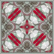 Traditional ornamental floral paisley bandanna Square ornament N78