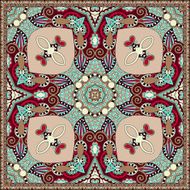 Traditional ornamental floral paisley bandanna Square ornament N81