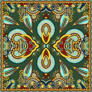 Traditional ornamental floral paisley bandanna Square ornament N82