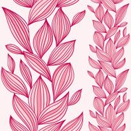 Seamless floral pattern with vertical composition