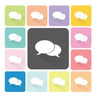 Bubble Icon color set vector illustration