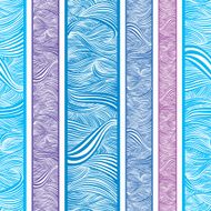 Seamless vertical pattern with wavy lines