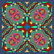 silk neck scarf or kerchief square pattern design N109