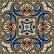 Traditional ornamental floral paisley bandanna N593