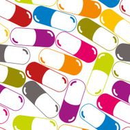 Medical capsules seamless pattern