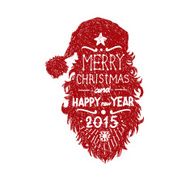 Santa Claus abstract isolated on a white backgrounds vector illustration