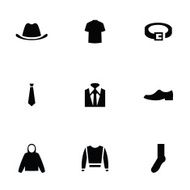 man wear 9 icons set