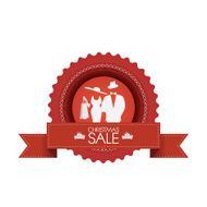 Christmas sales badge with fashionable elements Eps10 vector illustration