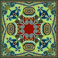 Traditional ornamental floral paisley bandanna Square ornament N87