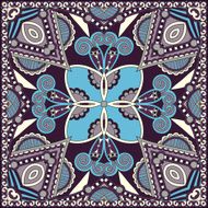 Traditional ornamental floral paisley bandanna Square ornament N88