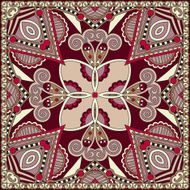 Traditional ornamental floral paisley bandanna Square ornament N90