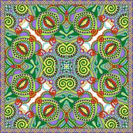 Traditional ornamental floral paisley bandanna Square ornament N94