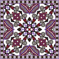 Traditional ornamental floral paisley bandanna Square ornament N97