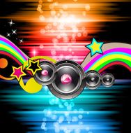PArty Club Flyer for Music event with Explosion of colors N4
