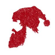 Santa Claus isolated on a white backgrounds vector illustration