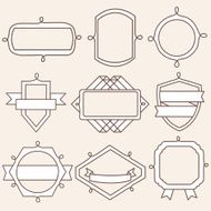 banner label vintage hipster