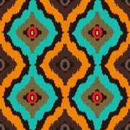 Abstract ethnic seamless pattern Ikat