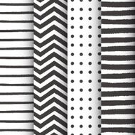Painted geometric seamless patterns set
