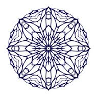 Round kaleidoscopic lace ornamental background N4