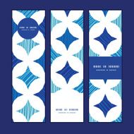 Vector blue marble tiles vertical banners set pattern background