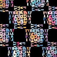 abstract colorful shape with black background