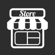 Stock vector store supermarket flat icons