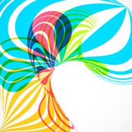 abstract colorful wave stripe pattern background N6