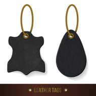 Leather tags set