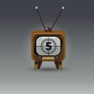 television in vintage style - vector illustration