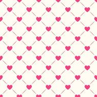 Seamless geometric pattern with hearts Vector illustration N2