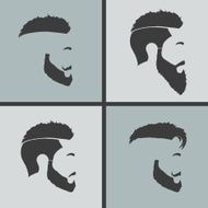 icons hairstyles beard and mustache N2
