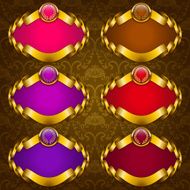 Set of ornate vector frames N4