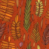 Vector seamless pattern with leaf leaf background Seamless pat