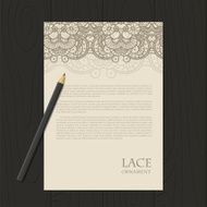 Vector lace ornament background N18