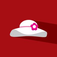 hat flat icon vector illustration eps10