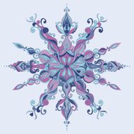Vector Christmas Card Lace SnowFlake N6