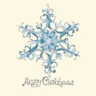 Vector Christmas Card Lace SnowFlake N7
