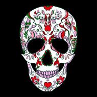 Vector Sugar Skull with ornament N8