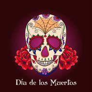Vector Sugar Skull with ornament N9