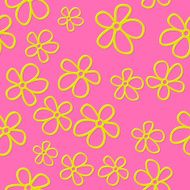 Flat cute flowers with shadow