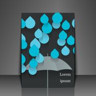 Template flyer with autumn background N2