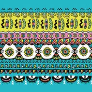 Abstract hand drawn ethnic pattern