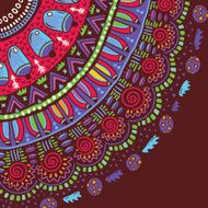 Hand drawn fantasy ethnic abstract Vector illustration