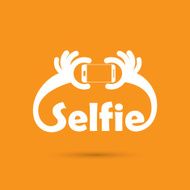 Taking selfie portrait photo on smart phone