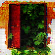 abstract colorful mosaic check pattern background N5