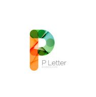 Minimal P font or letter icon design N19